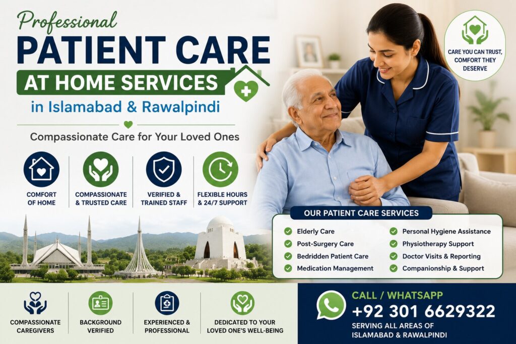 Professional Patient Care at Home Services in Islamabad & Rawalpindi – Compassionate Care for Your Loved Ones CES Patient Care Home 1024x683