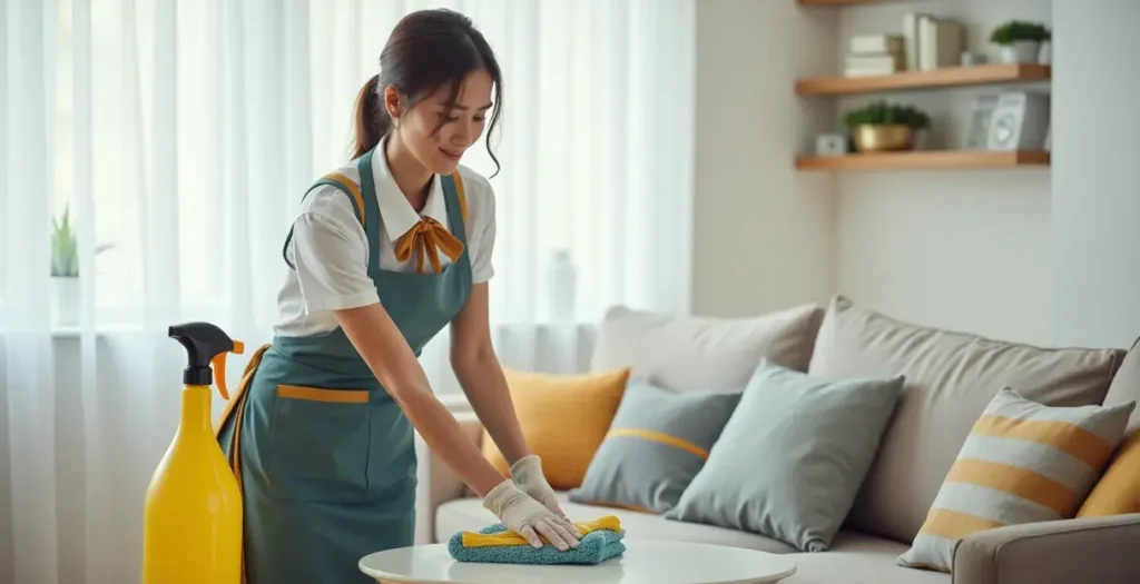 Professional house helper assisting with household chores, cleaning, organizing, kitchen support, laundry, and daily home maintenance. Crown Employment Services provides trusted and verified house helpers for families in Islamabad and Rawalpindi.